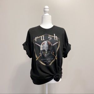 RUSH Oversized Graphic Band Tee Rock Trendy XL